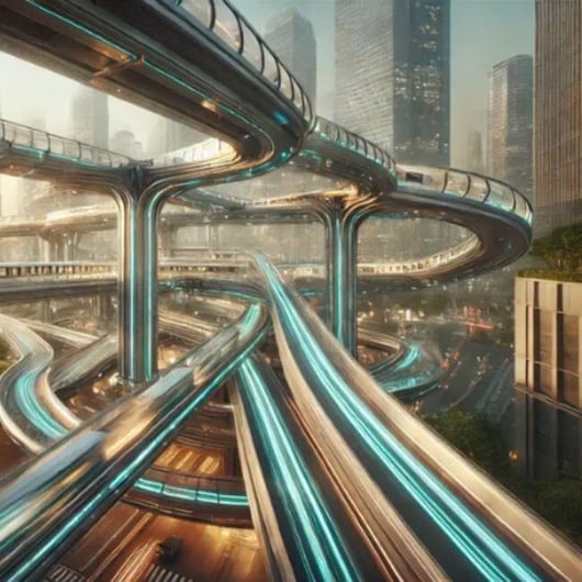 Futuristic travel concept